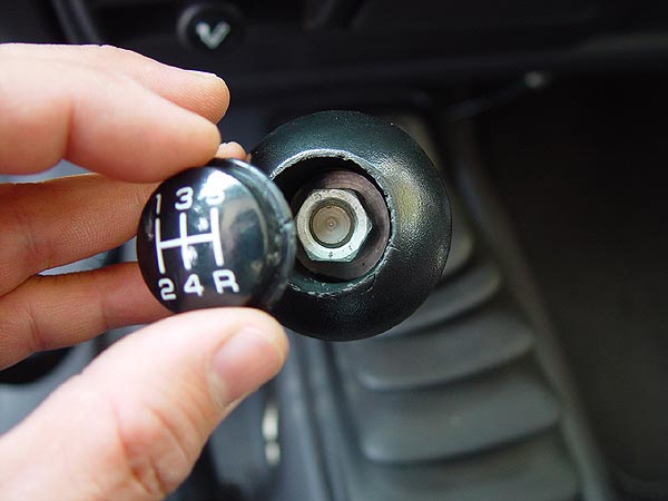 Jeep wrangler gear shift knob removal
